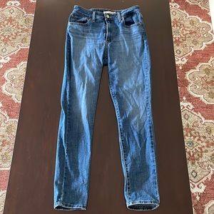 Medium blue Levi 721 High rise skinny jeans size 29